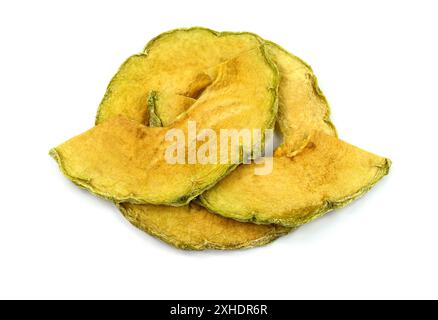 slices of dried melon isolated on white Stock Photo