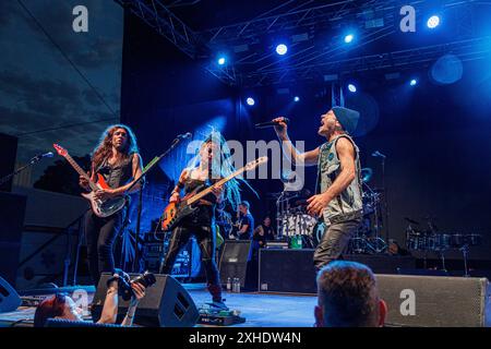 Zagreb, Croatia. 13th July, 2024. Bruce Dickinson concert in Zagreb, Croatia on 13. July 2024. Photo: Mia Slafhauzer/PIXSELL Credit: Pixsell/Alamy Live News Stock Photo