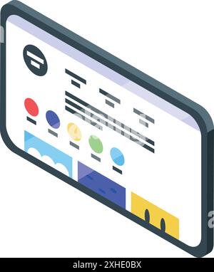 Smartphone displaying a project management app, visualizing tasks and progress using a kanban style board Stock Vector