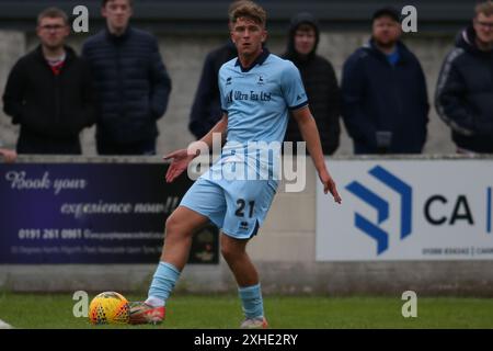 Hartlepool United's Louis Stephenson during the Pre-season Friendly match between West Auckland Town and Hartlepool United at Darlington Road, West Auckland on Saturday 13th July 2024. (Photo: Michael Driver | MI News) Credit: MI News & Sport /Alamy Live News Stock Photo