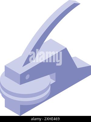 Notary public office stamp is being used to make a legal document official Stock Vector