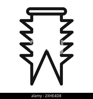 Dyupel outline vector icon. Thin line black dyupel icon, flat vector ...