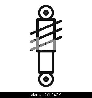 damper icon Vector symbol or sign set collection in black and white outline Stock Vector