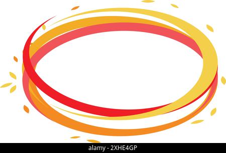 Dynamic abstract design featuring swirling lines in vibrant red and orange hues, evoking a sense of motion and energy Stock Vector