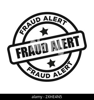 Fraud Alert icon Vector symbol or sign set collection in black and white outline Stock Vector