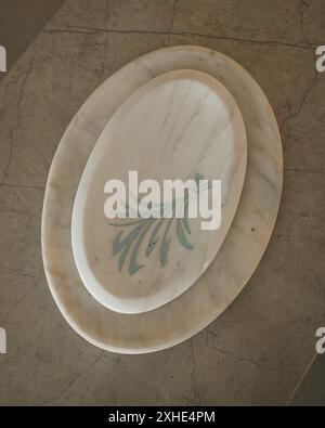 White Calacatta Marble Tray Stock Photo