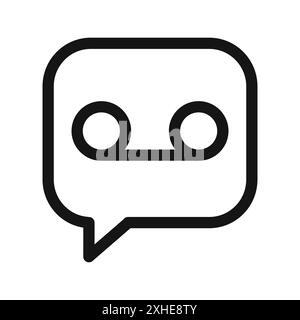 Voicemail icon (2) Vector symbol or sign set collection in black and white outline Stock Vector