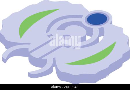 Futuristic spaceship is flying through space with its wings open Stock Vector