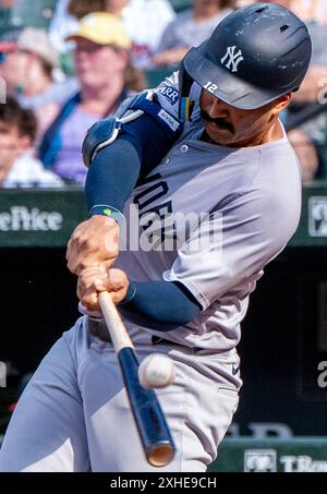 New York Yankees Outfielder Trent Grisham Jogs To The Dugout During The Baltimore Usa 13th July 2024 Baltimore Md July 13 New York Yankees Outfielder Trent Grisham 12 At Bat During A Mlb Game Between The Baltimore Orioles And The New York Yankees On July 13 2024 At Orioles Park At Camden Yards In Baltimore Maryland Photo By Tony Quinnsipausa Credit Sipa Usaalamy Live News 2xhe9ch