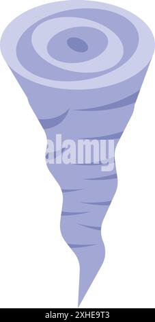 Powerful, swirling tornado is wreaking havoc, its funnel shaped cloud a symbol of nature's raw power Stock Vector
