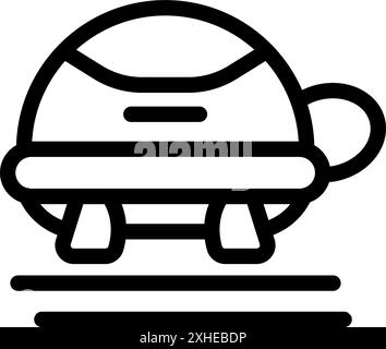 Futuristic monorail train is moving on rails Stock Vector