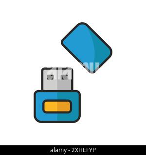 flash disk icon vector design template in white background Stock Vector