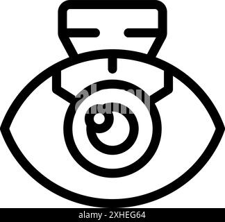 Cyber eye with a camera lens is representing concepts like online surveillance and digital vision Stock Vector