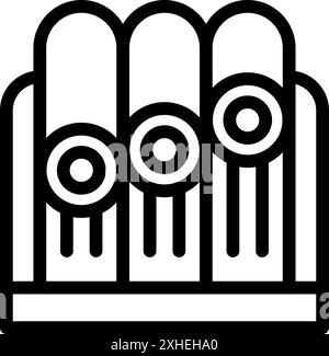 Icon of a fiber optic cable laying machine working on internet connection Stock Vector