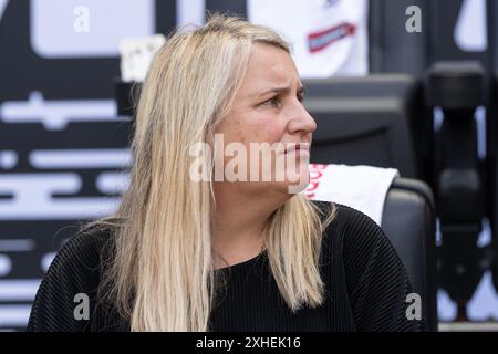 Head coach of USWNT Emma Hayes seen at pre-Olympic friendly match ...