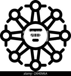 Digital hub is connecting with multiple devices and transferring data through a secure network Stock Vector