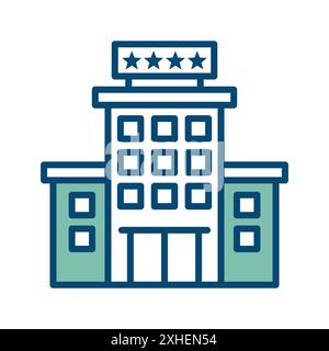 hotel building icon vector design template in white background Stock Vector