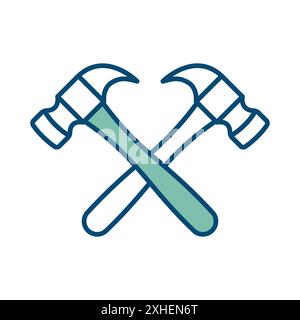 hammer icon vector design template in white background Stock Vector