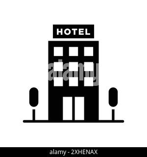 hotel building icon vector design template in white background Stock Vector