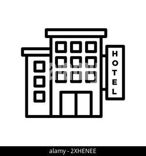 hotel building icon vector design template in white background Stock Vector