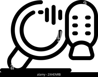 Searching information using voice search app on smartphone with sound wave icon Stock Vector