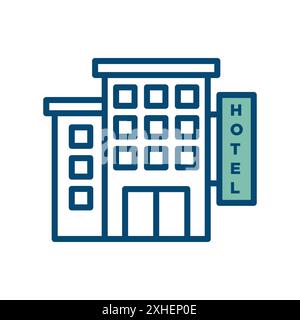 hotel building icon vector design template in white background Stock Vector