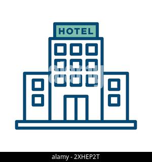 hotel building icon vector design template in white background Stock Vector