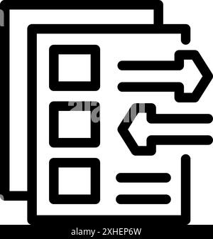 Digital document exchange showing data transferring icon Stock Vector