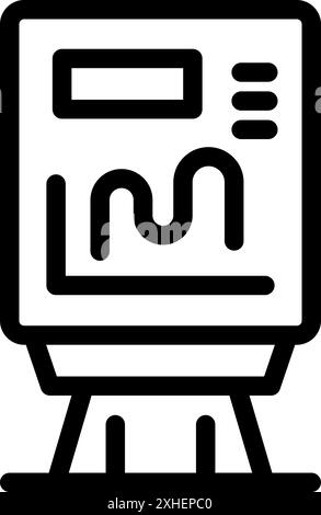 Seismograph is recording seismic waves from earthquake activity Stock Vector