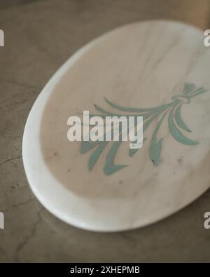 White Calacatta Marble Tray Stock Photo