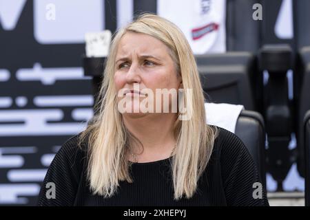 Head coach of USWNT Emma Hayes seen at pre-Olympic friendly match ...