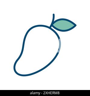 mango fruit icon vector design template in white background Stock Vector