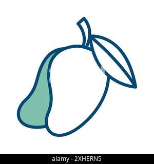 mango fruit icon vector design template in white background Stock Vector