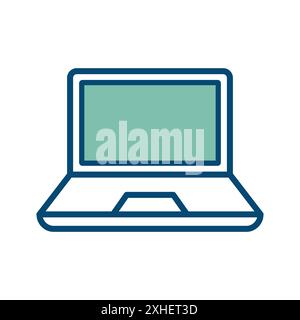 laptop icon vector design template in white background Stock Vector