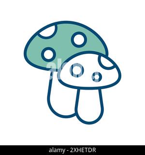 mushroom icon vector design template in white background Stock Vector