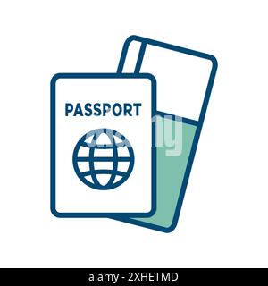 passport icon vector design template in white background Stock Vector