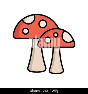 mushroom icon vector design template in white background Stock Vector