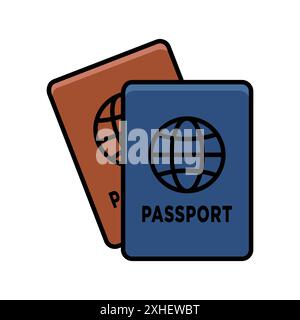 passport icon vector design template in white background Stock Vector