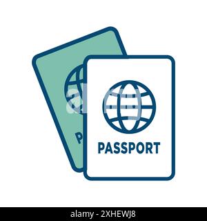 passport icon vector design template in white background Stock Vector