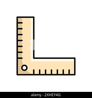 ruler icon vector design template in white background Stock Vector