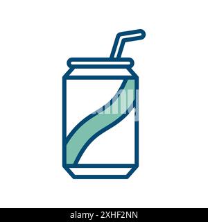 soda can icon vector design template in white background Stock Vector