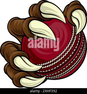 Cricket Ball Claw Cartoon Monster Animal Hand Stock Vector