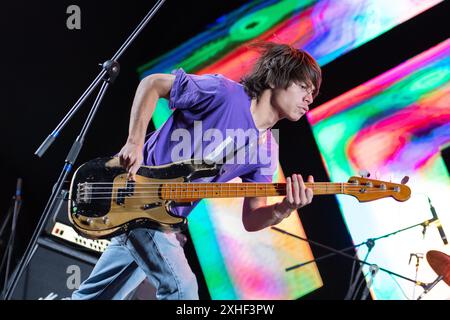 July 13, 2024, Sao Paulo, SÃ£O Paulo, Brazil, Brazil: Tye Trujillo of Suicidal Tendencies performs on stage during the Esquenta Rock Fun Festival 2024 at Centro Esportivo TietÃª on July 13, 2024, in Sao Paulo/SP, Brazil. (Photo by Leandro Bernardes/PxImages) (Credit Image: © Leandro Bernardes/PX Imagens via ZUMA Press Wire) EDITORIAL USAGE ONLY! Not for Commercial USAGE! Stock Photo