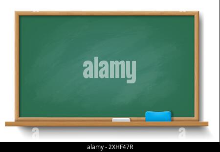 Green board, Vector illustration. Object for back to school and ...