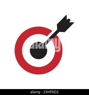 target icon vector design template in white background Stock Vector