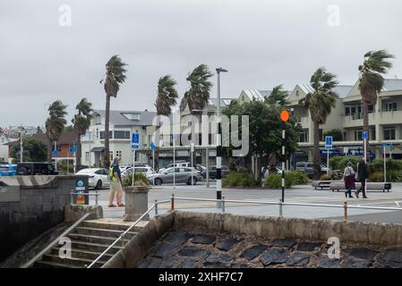 New Zealand's resort town of Devonport during Cyclone Gabrielle Stock Photo