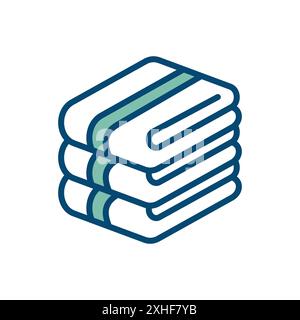 towel icon vector design template in white background Stock Vector