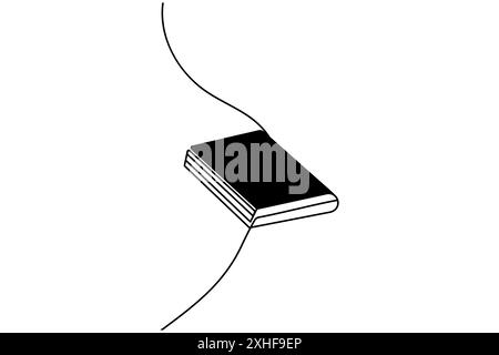 Open book silhouette vector art illustration and isolated outline book icon Stock Vector