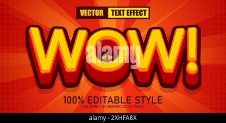 Editable text effect. Retro style. Vector illustration Stock Vector