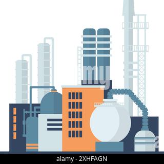 Oil gas industry concept Stock Vector